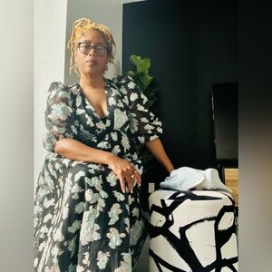 ASOS Black Floral Maxi Dress